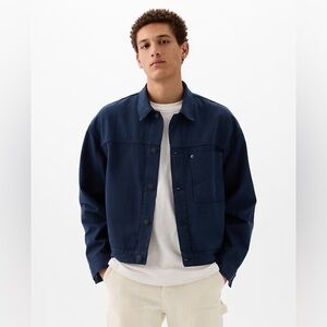 Gap relaxed denim icon jacket, blue, size medium, men’s overshirt